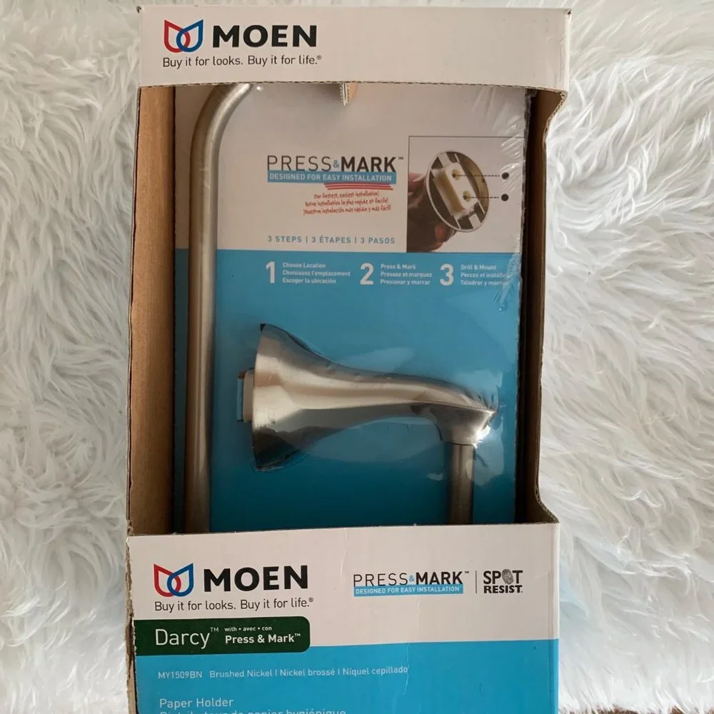 Moen Darcy Single Post Toilet Paper Holder Silver Brushed Nickel
